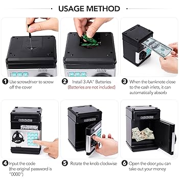 Amazon.co.jp: EPHVODI 貯金箱 男の子 女の子 電子コイン 貯金箱